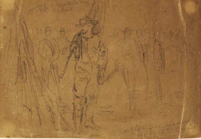 surrendering muskets