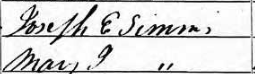 Joseph and Mary Jane Simms